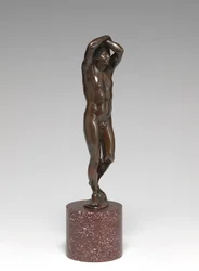Stehender Jüngling, bekannt als Narziss, ca. 1650 (Kupfer und Bronze)